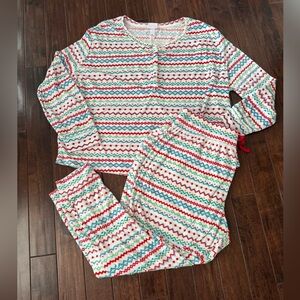 Plus Size Wondershop Multicolor Striped Ladies Pajama Set